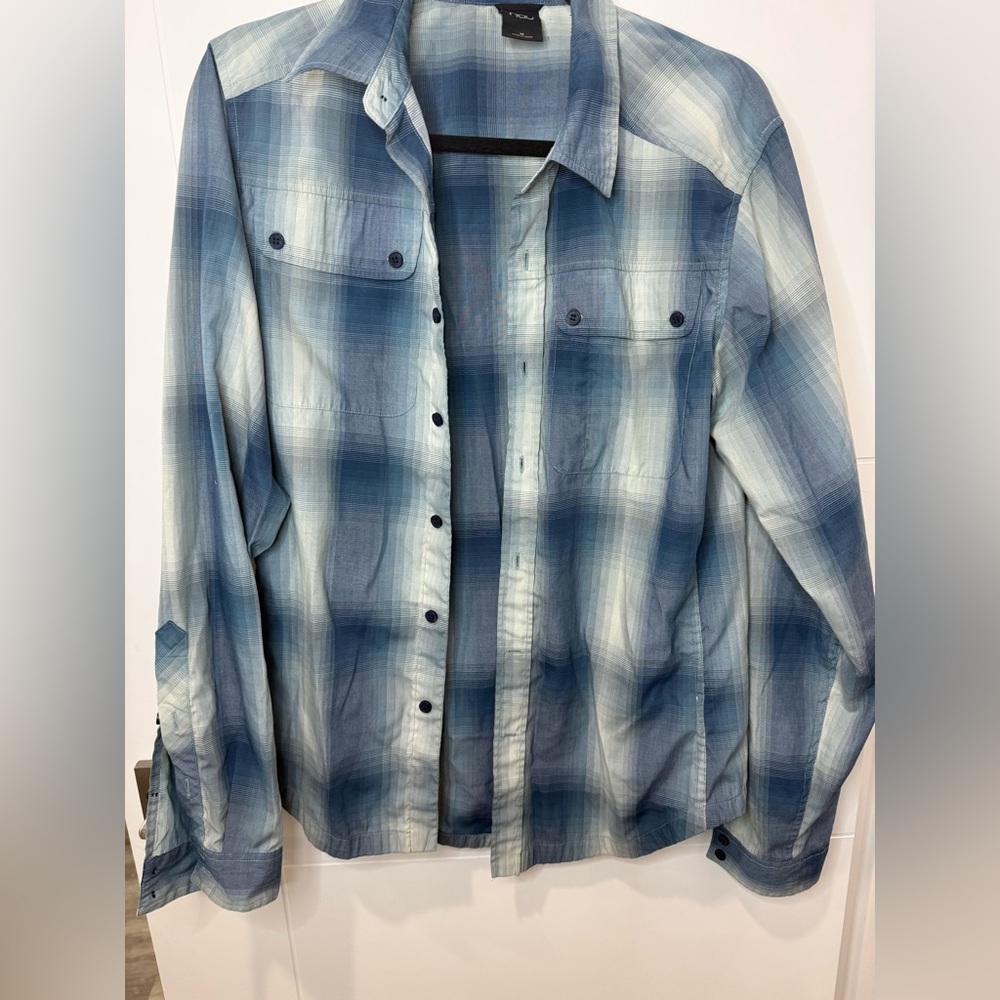 Nau Blue and White Checkered Shirt
